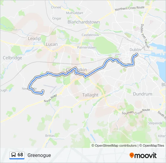 68 Bus Line Map