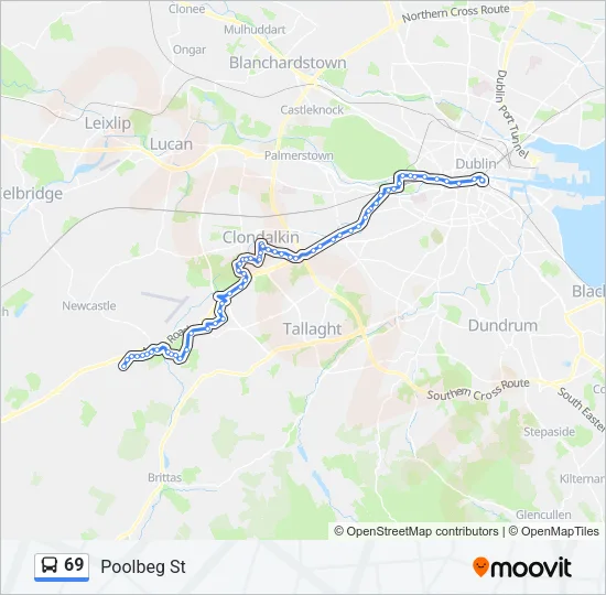 69 Bus Line Map