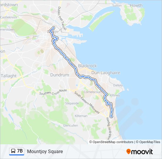 7B bus Line Map