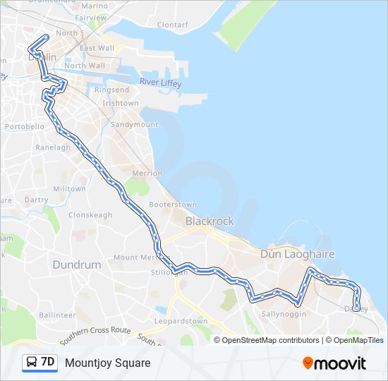 7D bus Line Map
