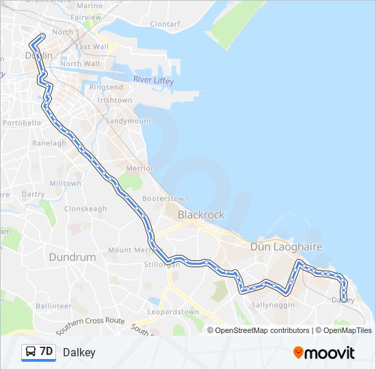 7D bus Line Map