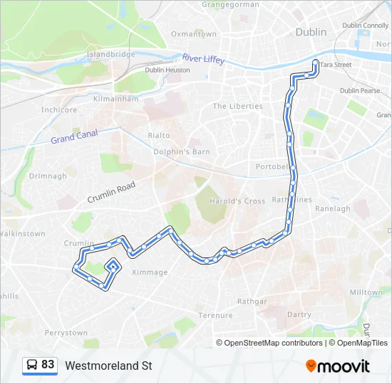 83 Bus Line Map