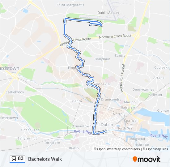 83 bus Line Map