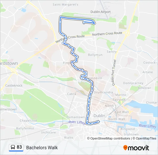 83 Bus Line Map