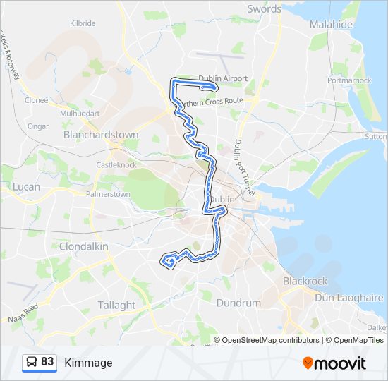 83 Bus Line Map