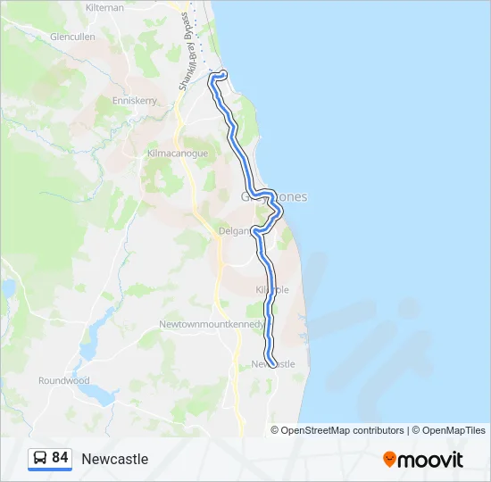 84 Bus Line Map