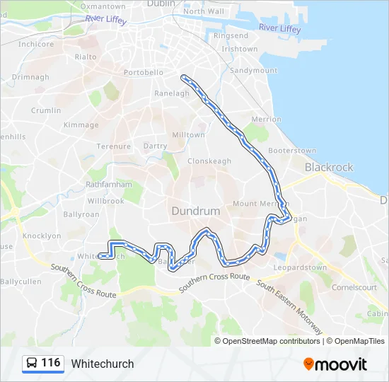 116 Bus Line Map