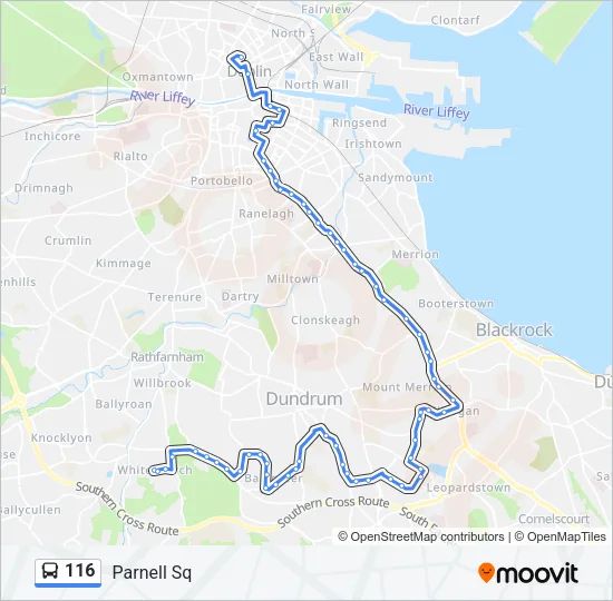 116 Bus Line Map