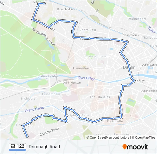 122 Bus Line Map