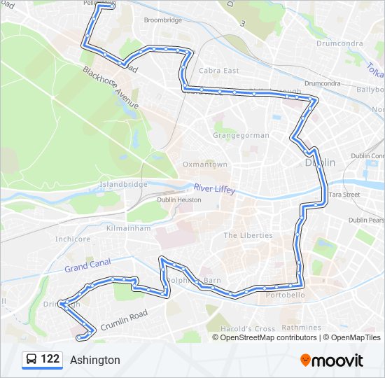 122 bus Line Map