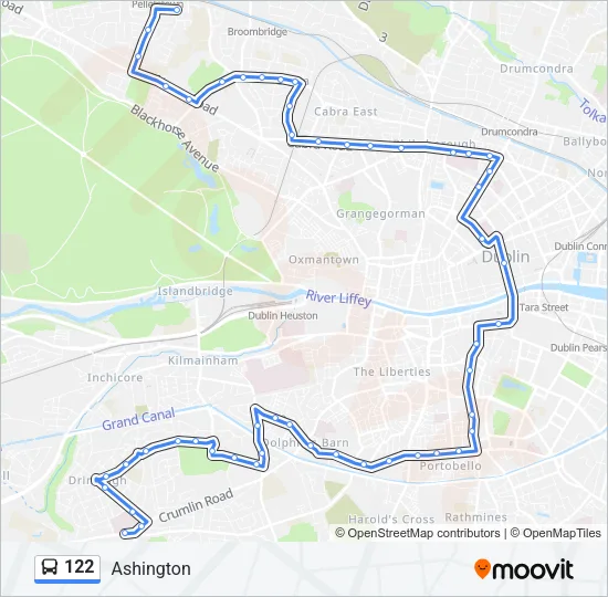 122 Bus Line Map