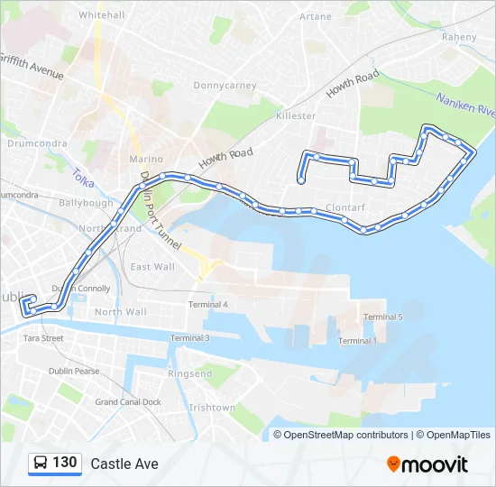 130 Bus Line Map
