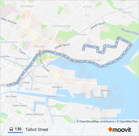 Bus 130 Route Map 130 Route: Schedules, Stops & Maps - Saint John The Baptist Cemetery -  Talbot Street (Updated)