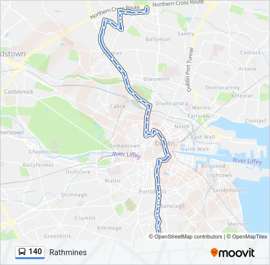 140 Bus Line Map