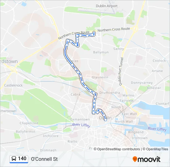 140 Bus Line Map