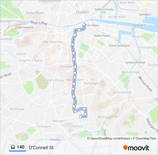 140 Bus Line Map
