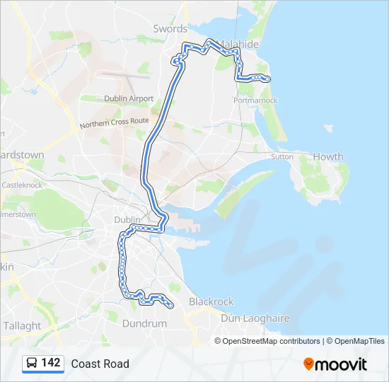 142 Bus Line Map