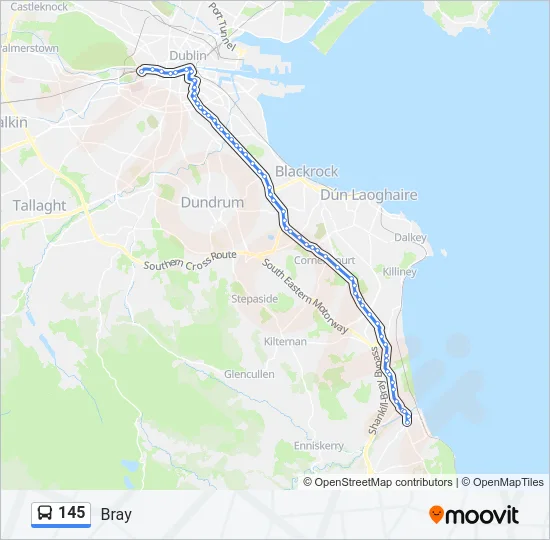 145 Bus Line Map