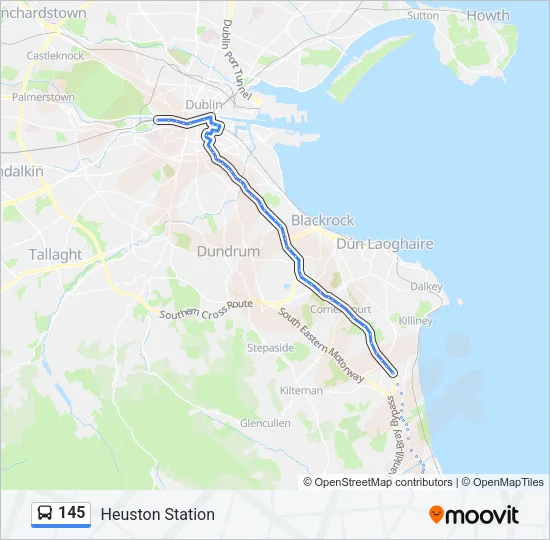 145 Bus Line Map