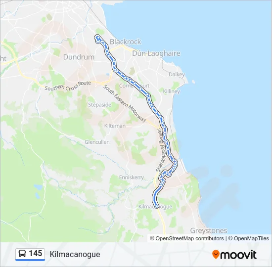 145 Bus Line Map