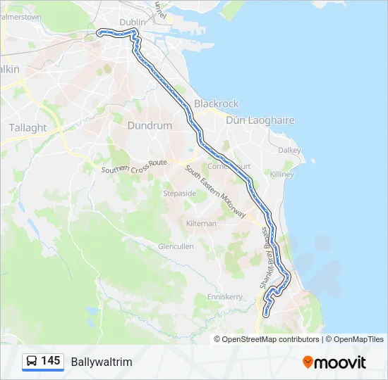 145 Bus Line Map
