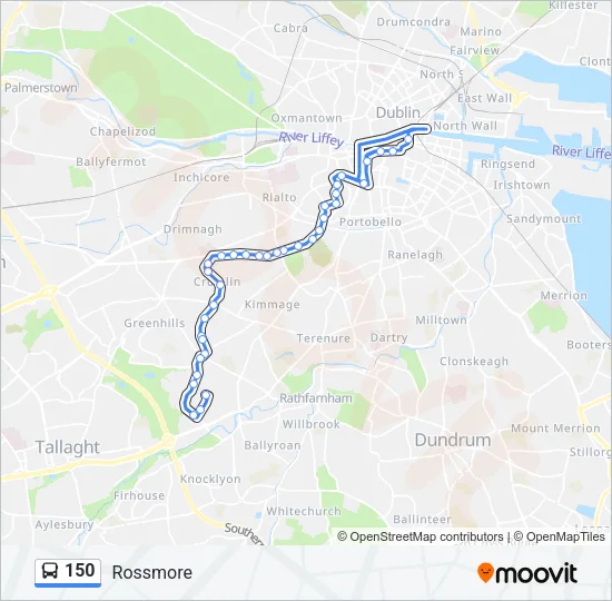 150 Bus Line Map