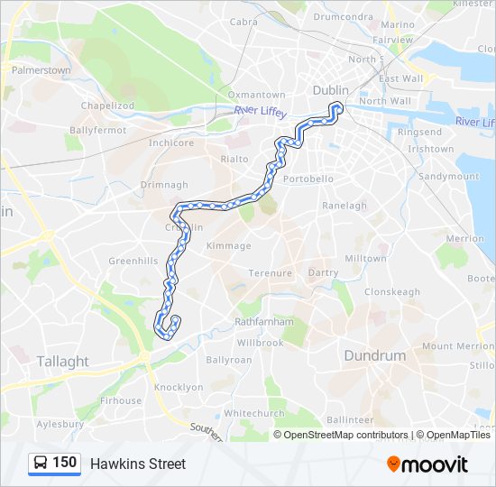 150 bus Line Map