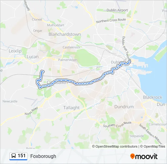 Bus 151 Route Map 151 Route: Schedules, Stops & Maps - Bargy Road - Foxborough Estate  (Updated)