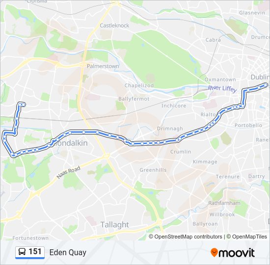 151 bus Line Map