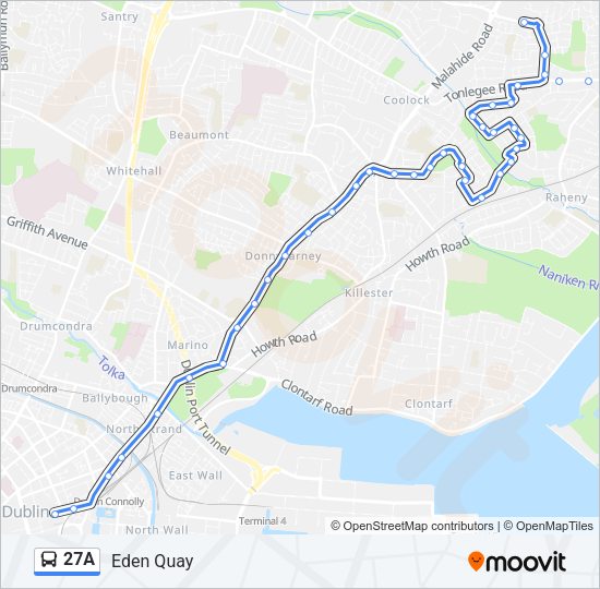 27A Bus Line Map