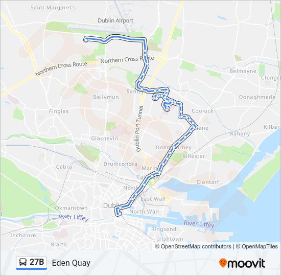 27B Bus Line Map