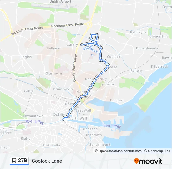 27B Bus Line Map