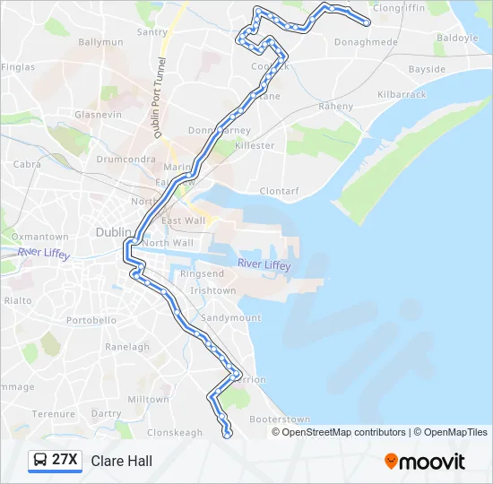 27X Bus Line Map