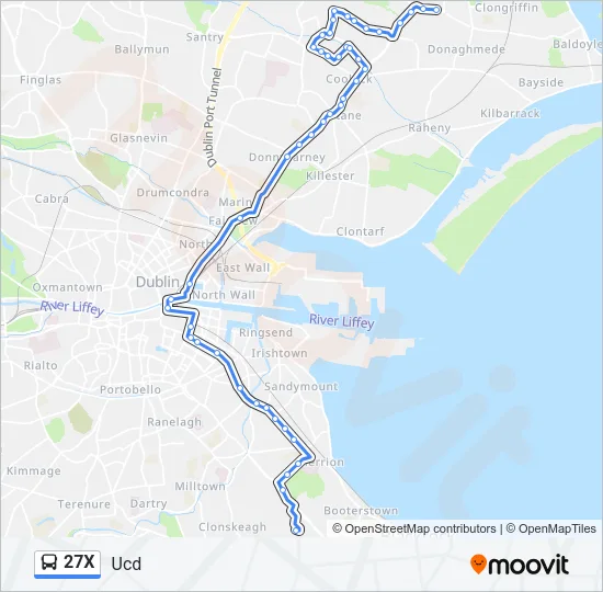 27X Bus Line Map