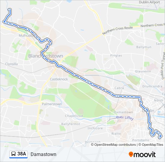 38A Bus Line Map