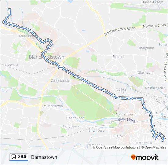 38A Bus Line Map
