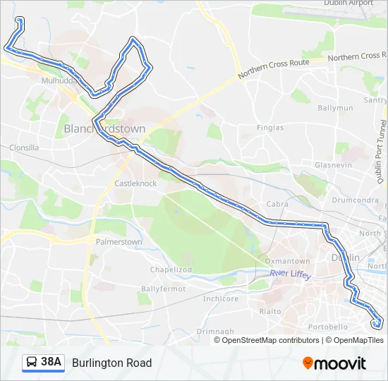 38A Bus Line Map