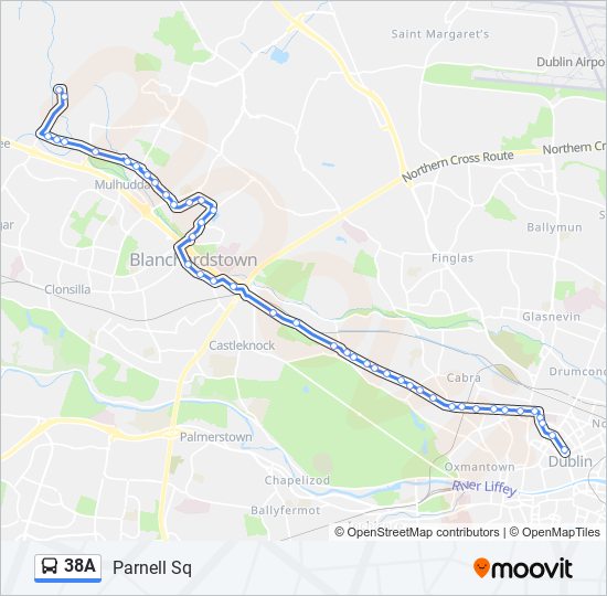 38A Bus Line Map