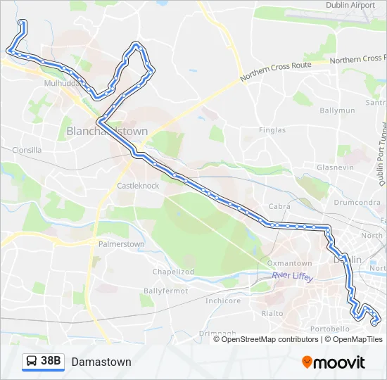 38B Bus Line Map