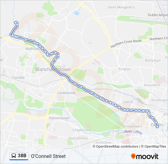 38B Bus Line Map