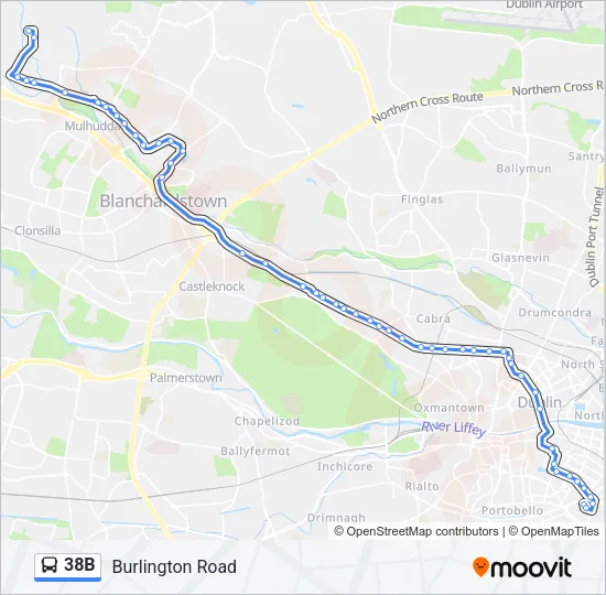 38B Bus Line Map