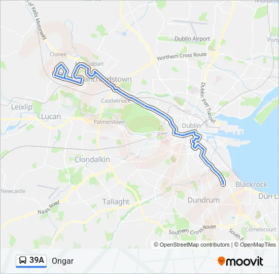 39A Bus Line Map