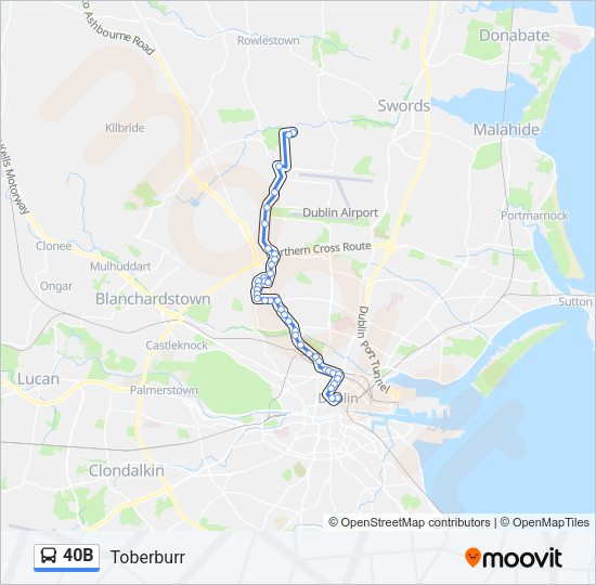 40B Bus Line Map