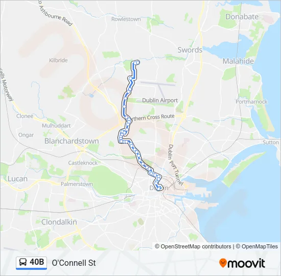 40B Bus Line Map