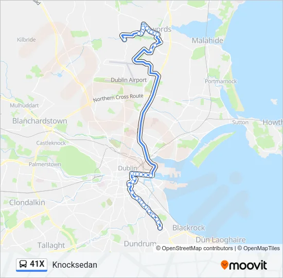 41X Bus Line Map