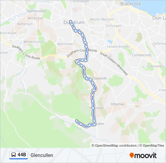 44B Bus Line Map