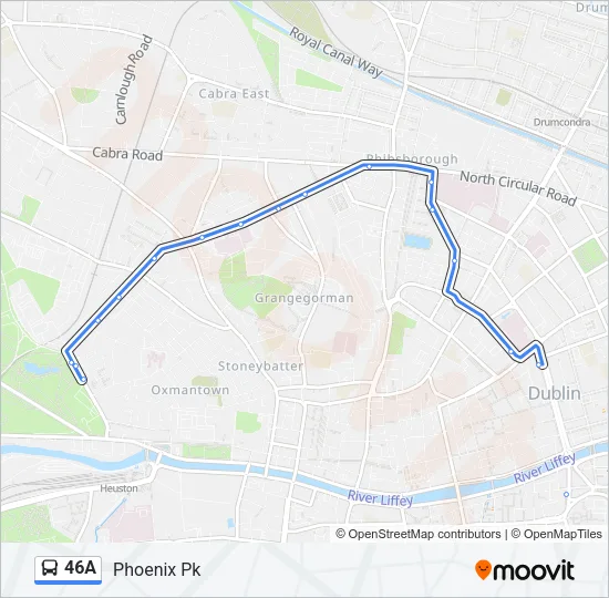 46A Bus Line Map