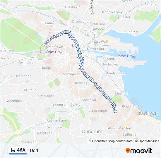 46A Bus Line Map