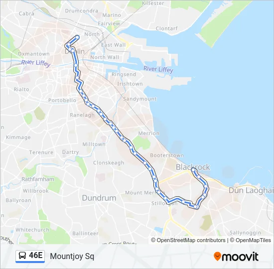 46E Bus Line Map