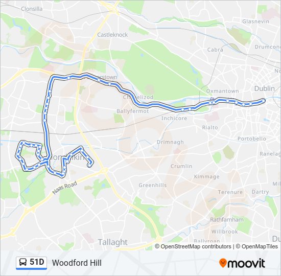 51D Bus Line Map